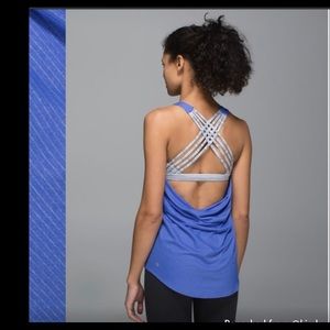 lululemon wild tank blue size 6